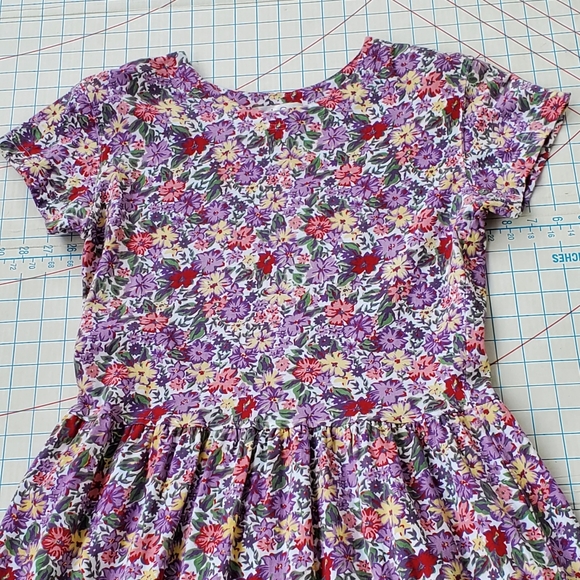 Fair Set Petite Floral House Dress Vintage Size Medium Drop Waist 80s 90's Pink - Picture 3 of 10